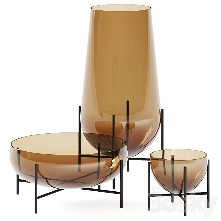 Menu Echasse Vase Bowl 3D Model Free