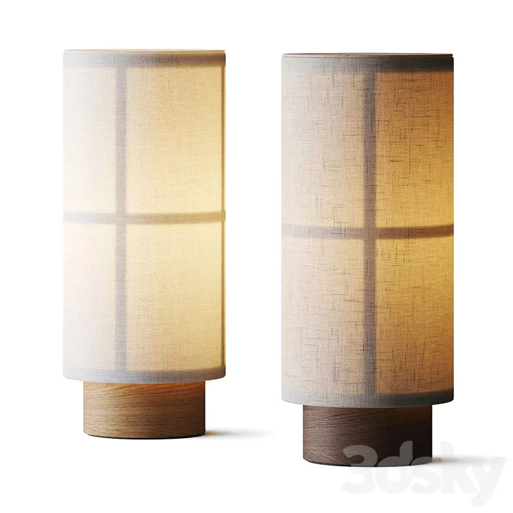 Menu Hashira Portable Table Lamp 3D Model Free Download