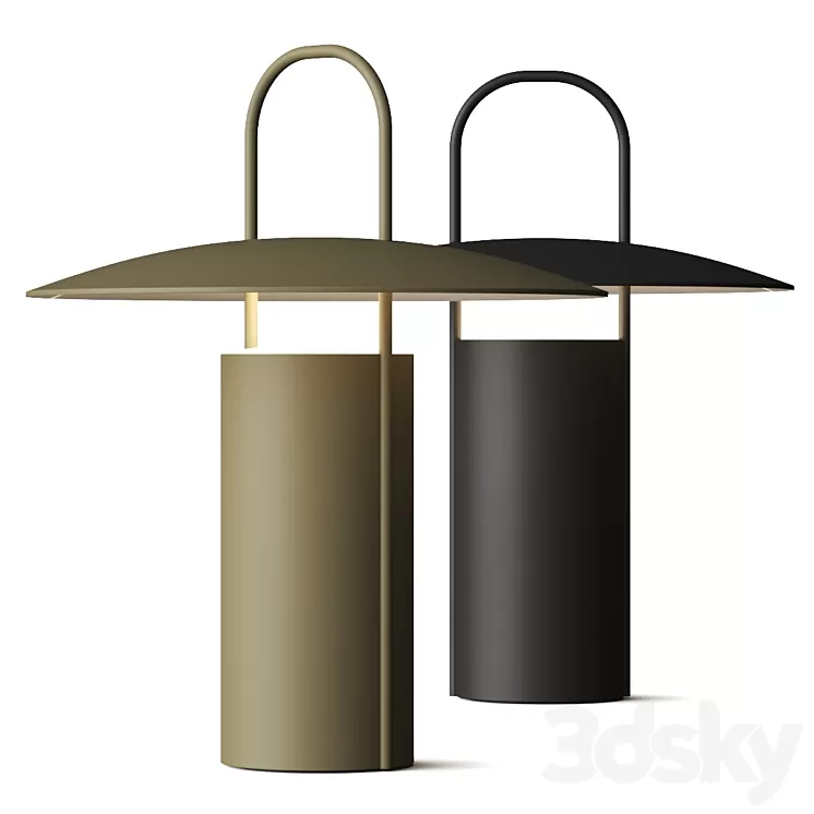 Menu Ray Portable Table Lamp 3D Model Free