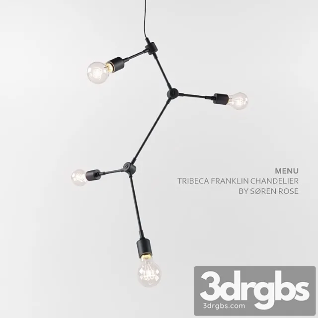 Menu Tribeca Franklin Chandelier 3D Model Download