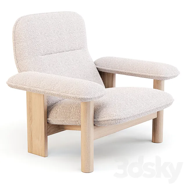 MenuSpace: Brasilia - Lounge Chair 3D Model