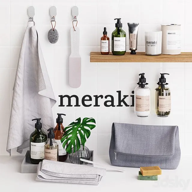 Meraki Bathroom Set 3D Model