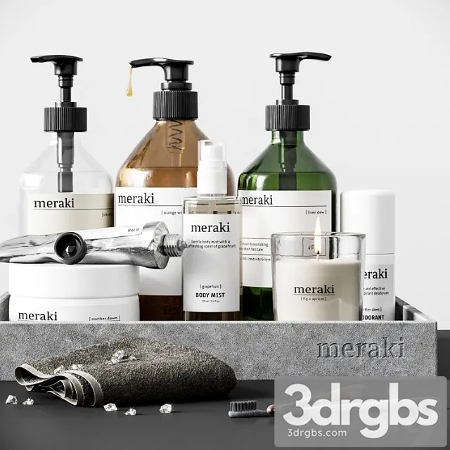 Meraki Bathroom Set 4 3D Model Free