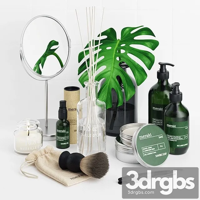 Meraki Shaving Set 3D Model Free