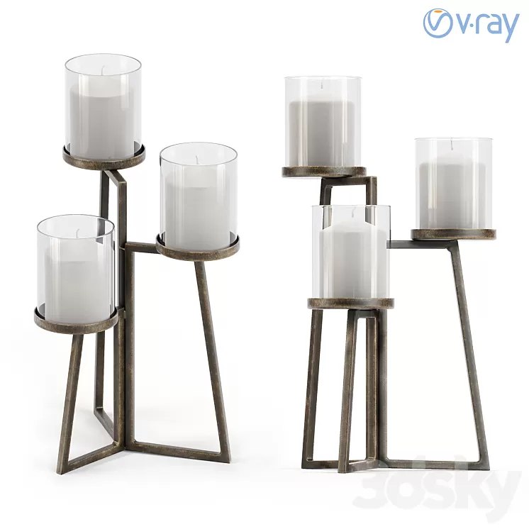 Mercana Tristan Candle Holder 3D Model
