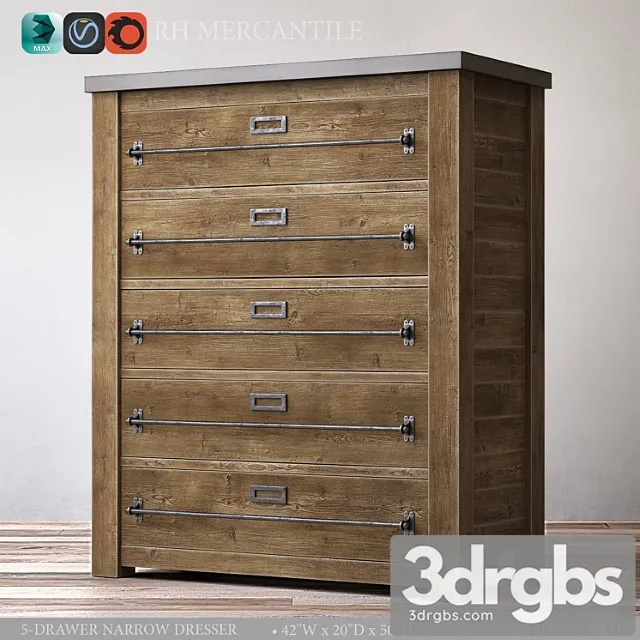 Mercantile 5 Drawer Narrow Dresser Free Download