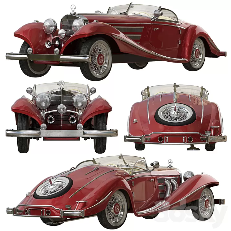 Mercedes 540K Roadster 3D Model