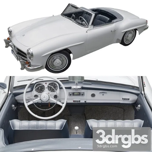 Mercedes Benz 190 SL 3D Model Free
