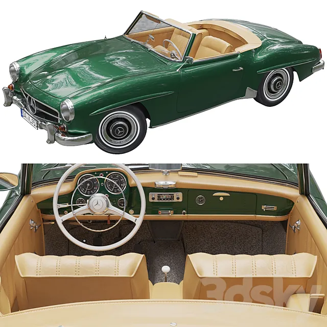 Mercedes Benz 190 SL 3D Model