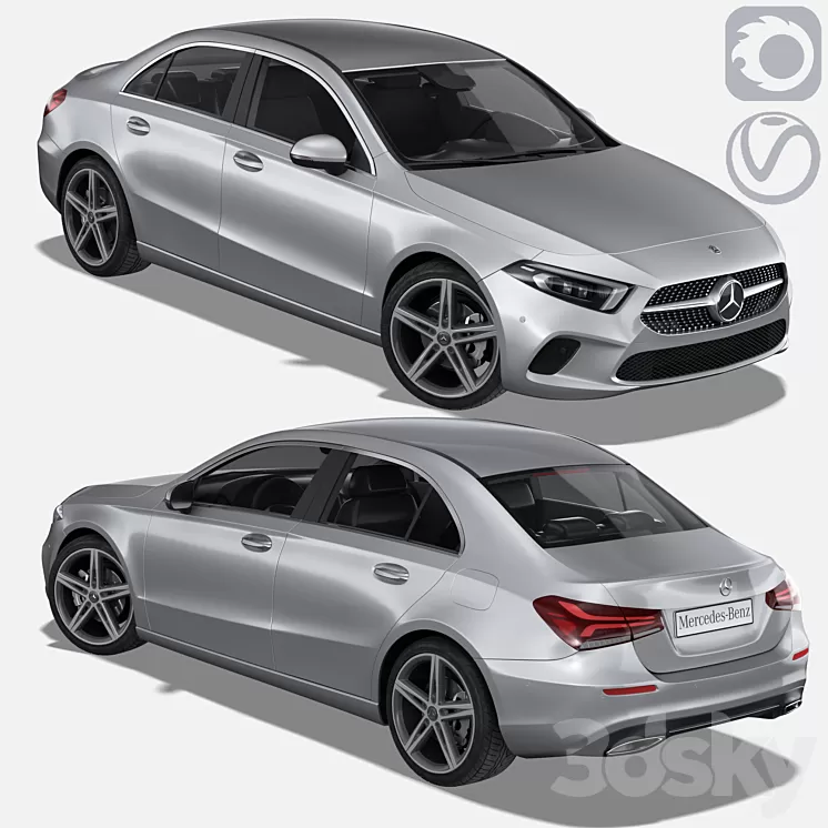 Mercedes-Benz A-klasse IV (W177) sedan 3D Model