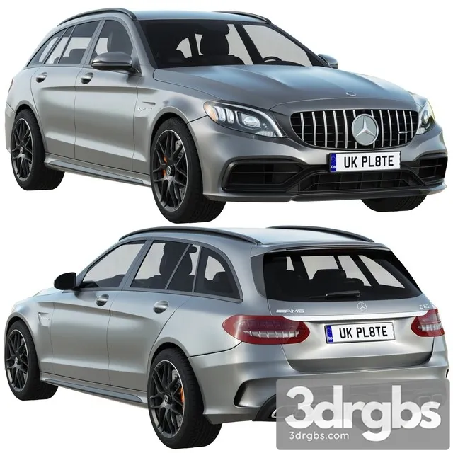 Mercedes Benz AMG C63 Estate 3D Model Free
