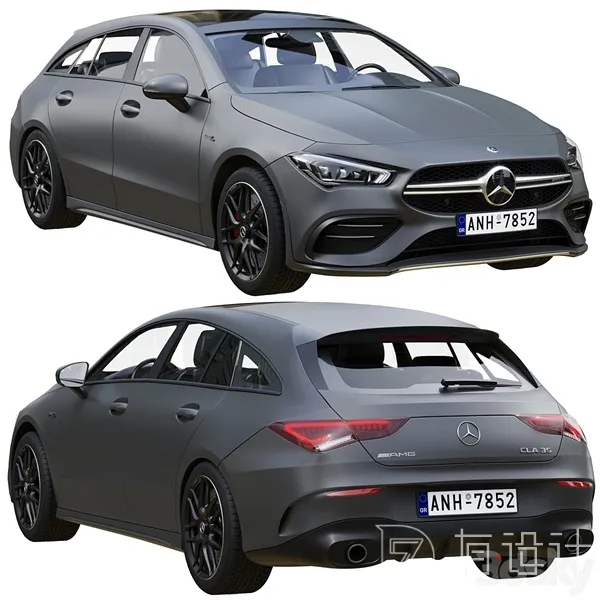 Mercedes-Benz AMG CLA 35 Shooting Brake 3D Model - 3496