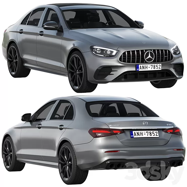 Mercedes-Benz E53 AMG sedan 2021 3D Model Free