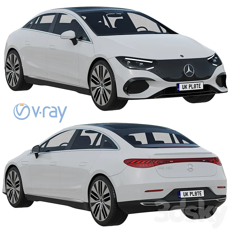 Mercedes-Benz EQE 2022 3D Model Free