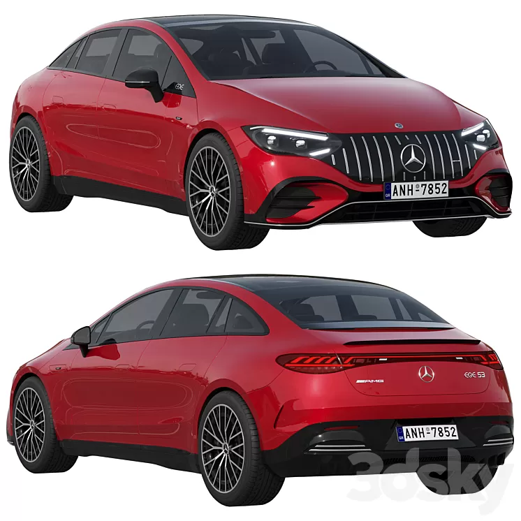 Mercedes-Benz EQE 53 AMG 3D Model Free