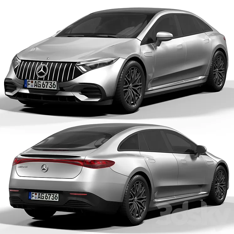 Mercedes-Benz-EQE_53_AMG 3D Model Free