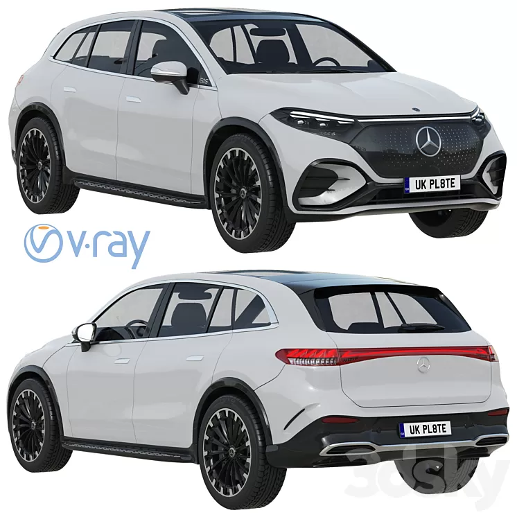 Mercedes-Benz EQS SUV 2023 3D Model Free