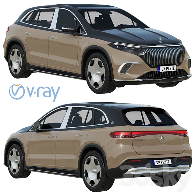 Mercedes-Benz EQS SUV Maybach 3D Model