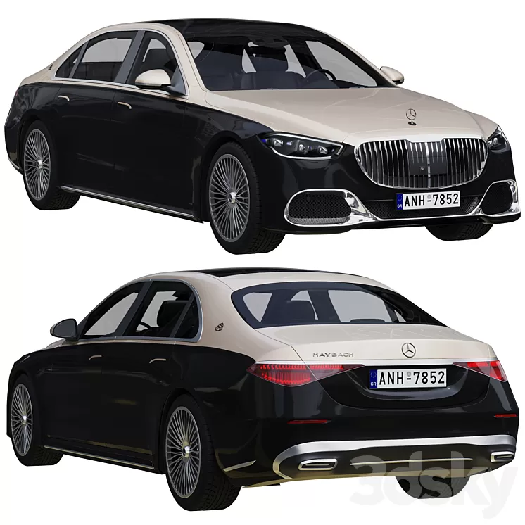 Mercedes-benz S-class Maybach 2021 3D Model