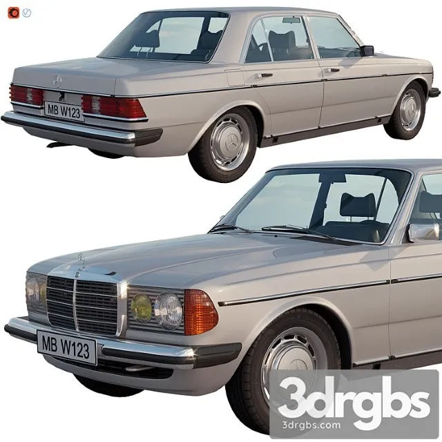 Mercedes Benz W123 1 3D Model Free