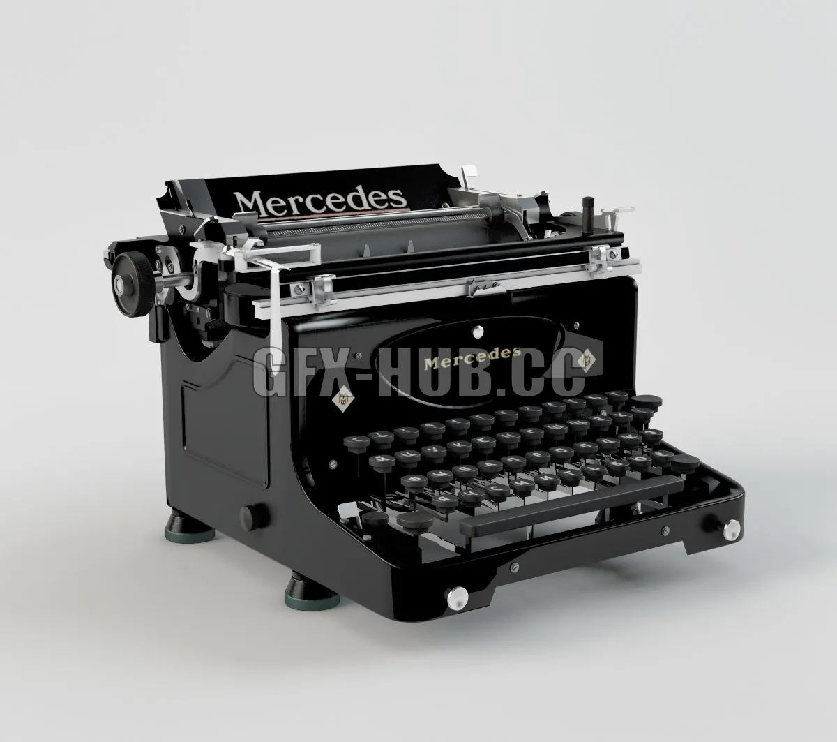 Mercedes Typewriter 3D Model