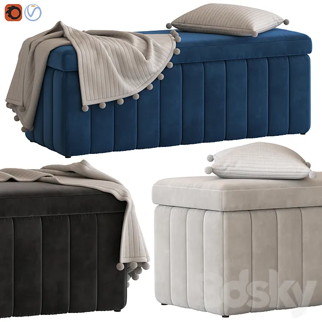 Mercer and Reid Kensington Collection Blanket Box 3DModel