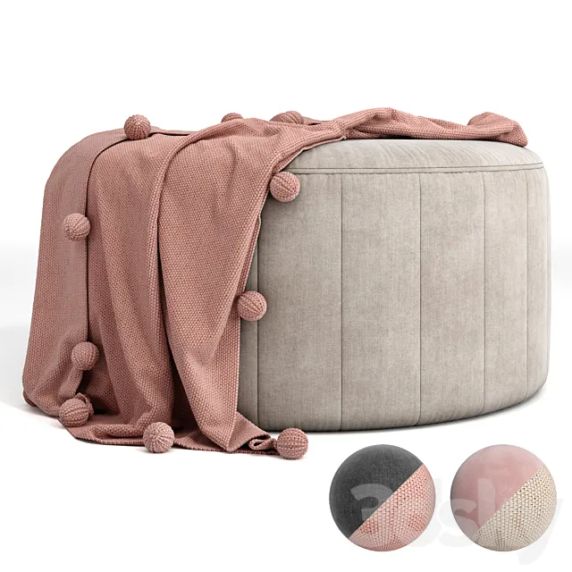 MercerReid Kensington Large Ottoman 3DModel