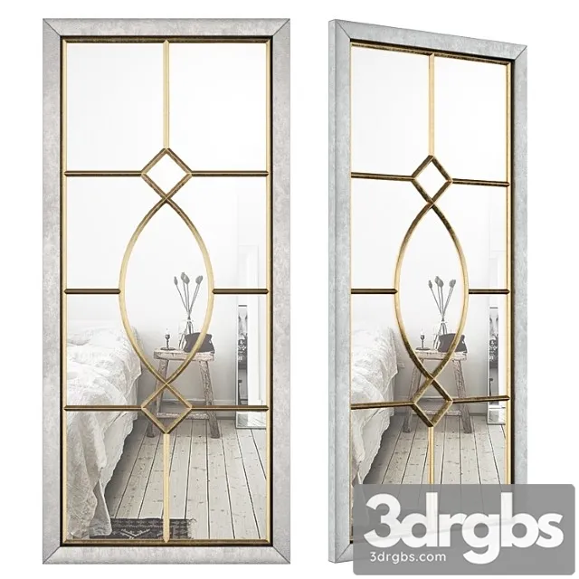 Mercersburg window wall accent mirror 3D Model Free