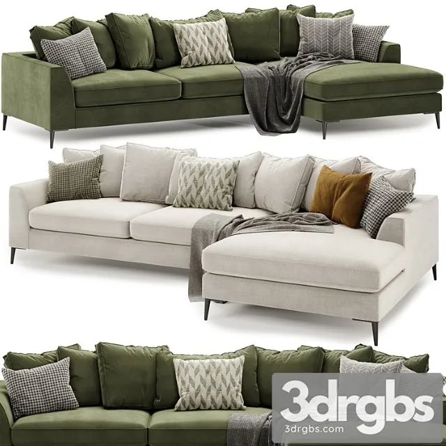 Meridian large chaise sofa