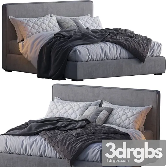 Meridiani bed stone plus 2 3D Model Free