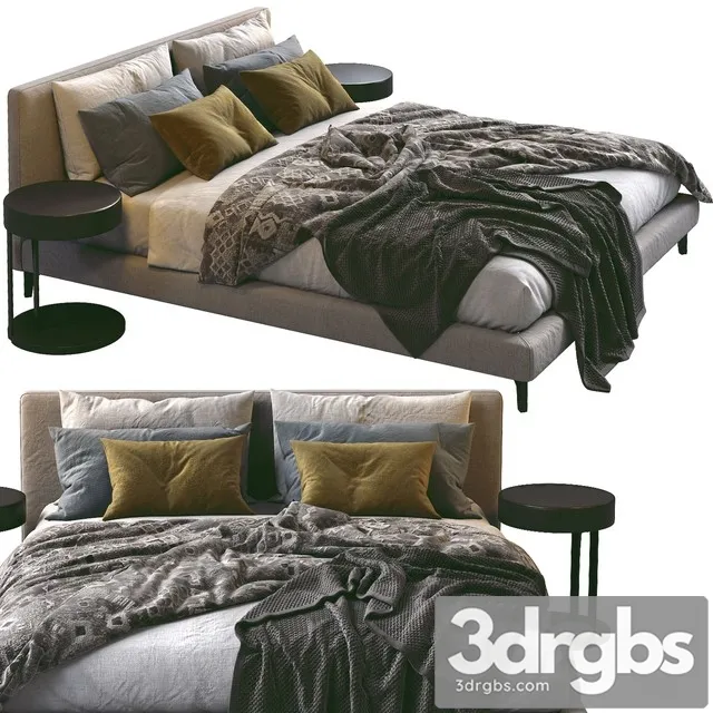 Meridiani Bed Stone Up 3D Model Free