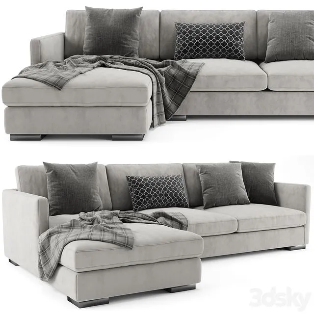 Meridiani Belmon Chaise Longue 3D Model