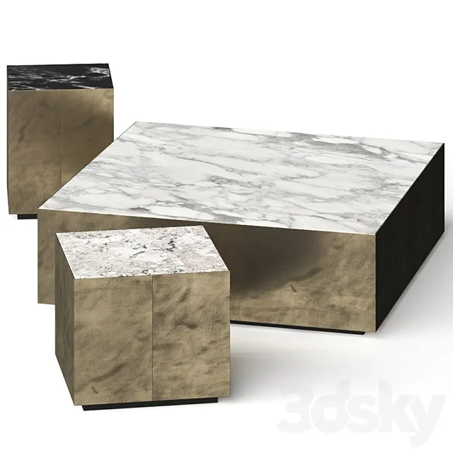 Meridiani Belt Coffee Tables 3D Model