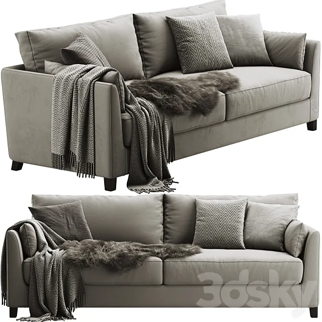 Meridiani Bisse Sofa 220 cm 3D Model