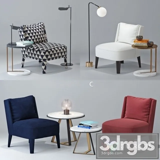 Meridiani Cecile Armchair 3D Model Free