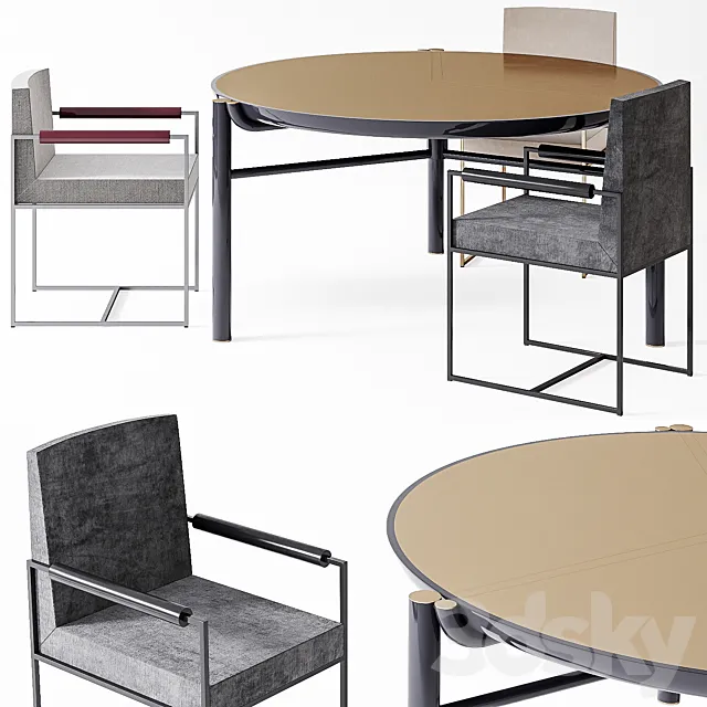 Meridiani chair Rider. Zeno table Free Download
