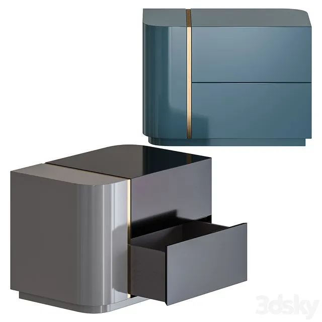 Meridiani Dimitri 70 Bedside Cabinet 3D Model
