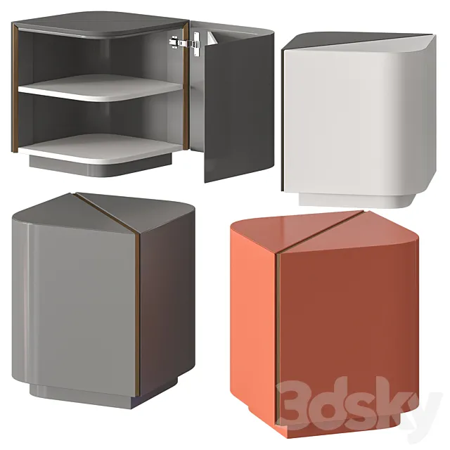 Meridiani Dimitri Bedside Table 3D Model