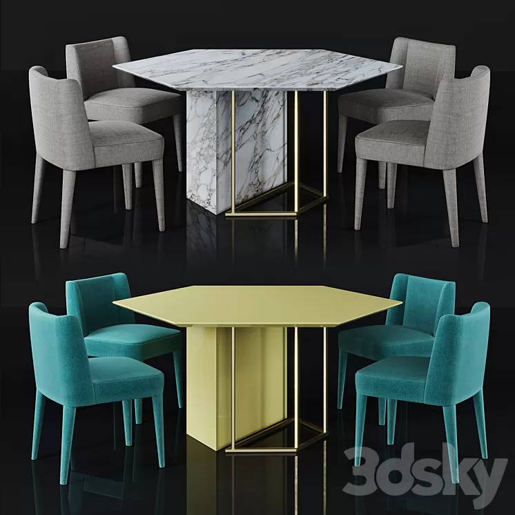 Meridiani Dining 2 3D Model