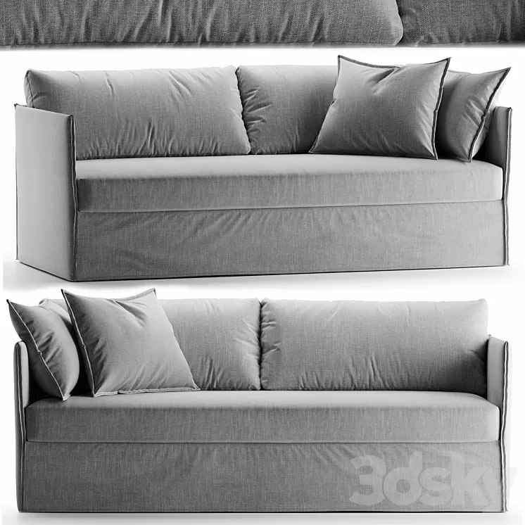 Meridiani Fox sofa 3D Model Free