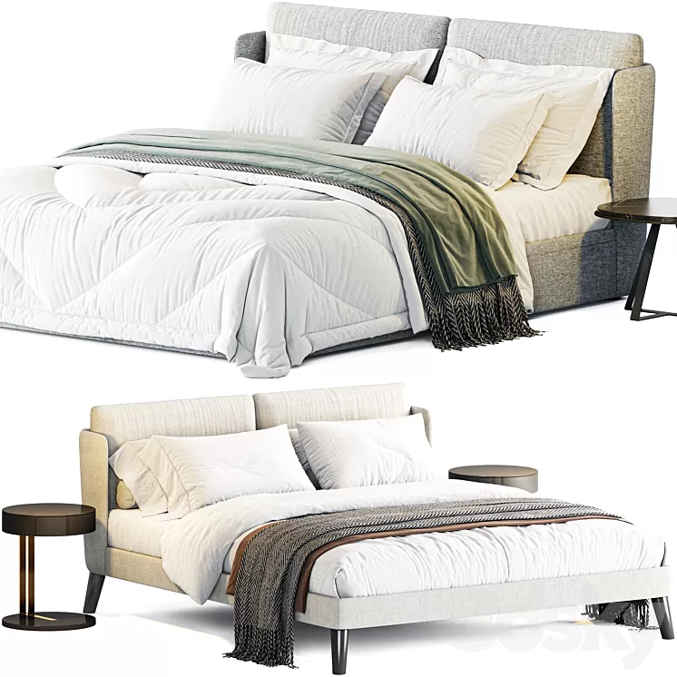 Meridiani Kira Bed 3D Model Free