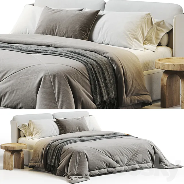 Meridiani Kira Bed 3D Model