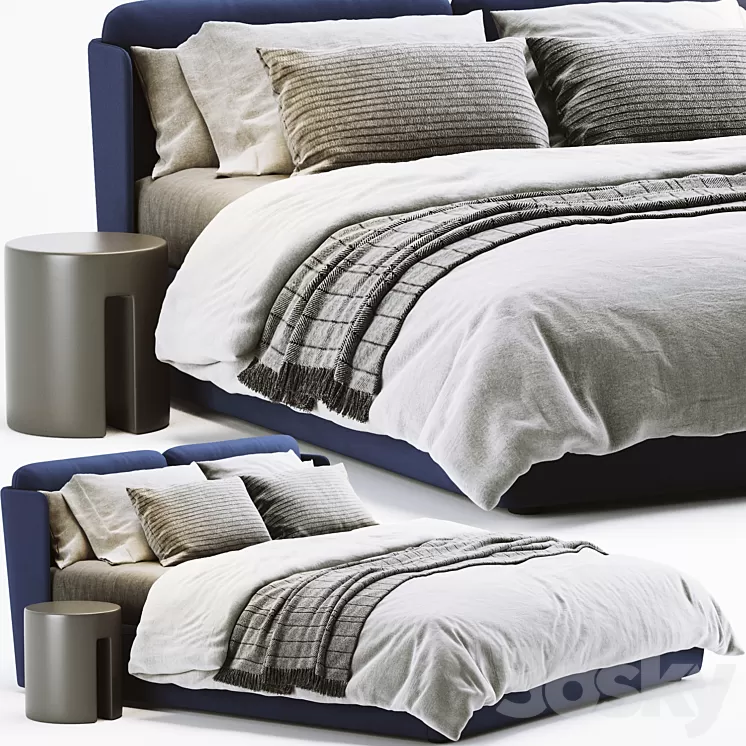 Meridiani Kira Bed 3D Model