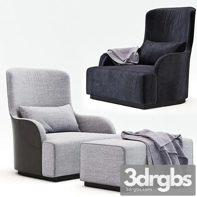 Meridiani liu kuoio bergere chair 3D Model Free