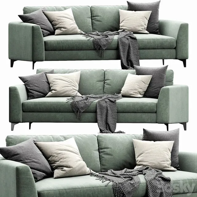 Meridiani Louis Up (2400x950x650) 3D Model