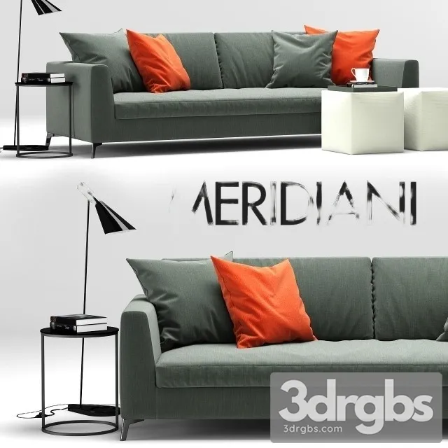 Meridiani Louis Up Sofa 01 3D Model Free