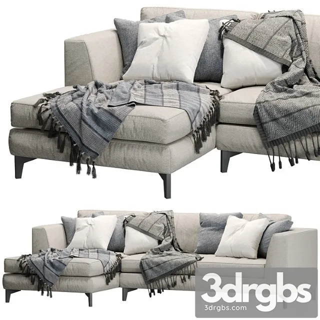 Meridiani louis up sofa 2 3D Model Free