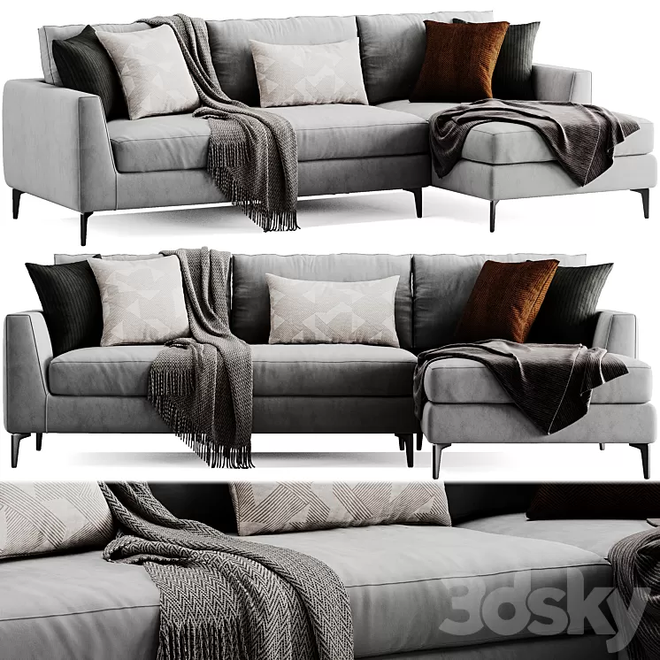 Meridiani Louis Up Sofa 3D Model