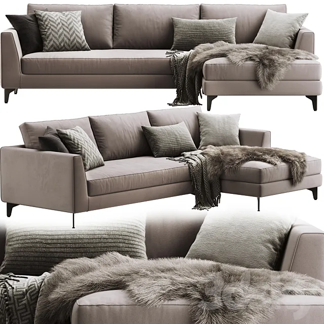 Meridiani Louis Up Sofa 3DModel