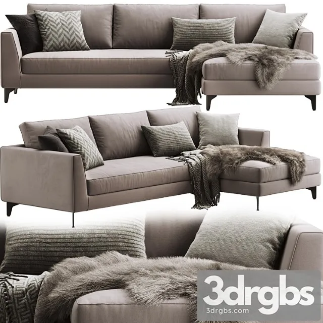 Meridiani louis up sofa_1 2 3D Model Free